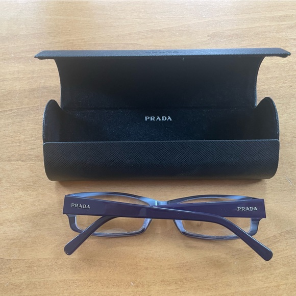 Prada eyeglasses with Prada case. Plum tortoise color - Picture 2 of 5